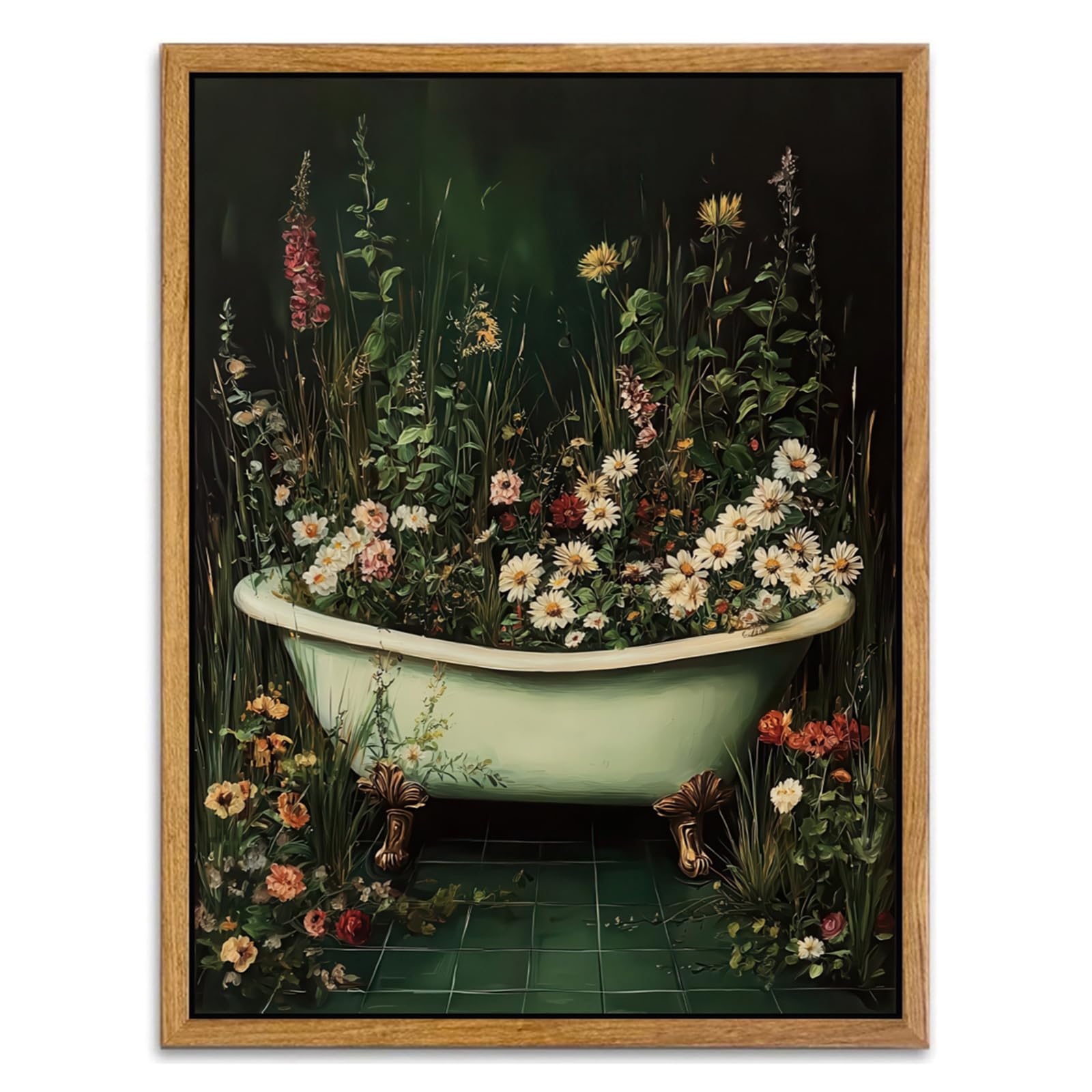 AtterrirArt Framed Plant Bathroom Wall Art