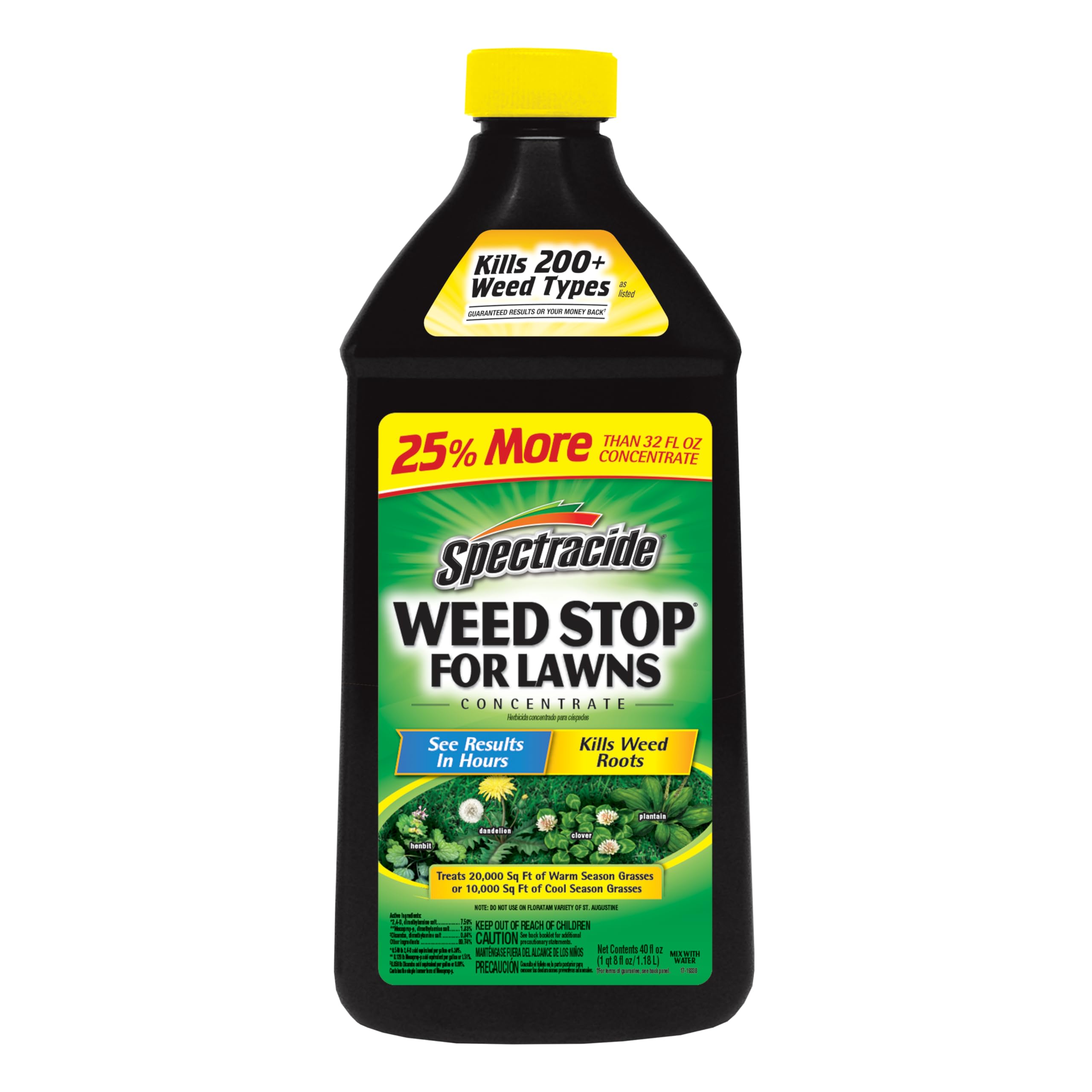 Spectracide 96631 Weed Killer, 40 oz, Pack of 1, Black Packaging