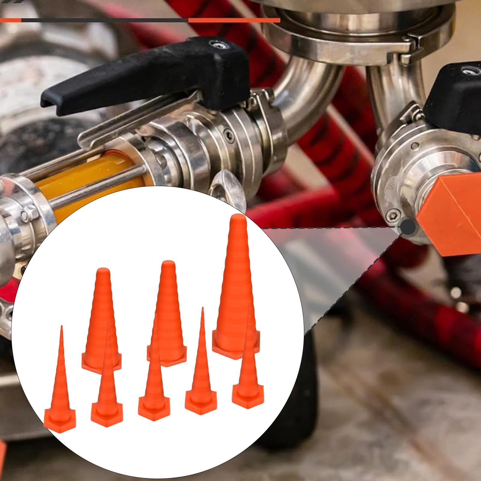 Milageto 8 Stück Hydrauliköl-Service-Stopfen, Universal-Gummistopfen und -kappen für Hydraulikölschläuche, Hydraulikschlauchstopfen für Rohrleitungen, Bewässerung, Ölleitungen, Leckageverhütung