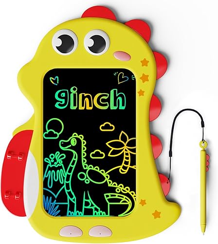 Tableta de escritura LCD para niños, tablero de garabatos de 9 pulgadas, juguetes de dinosaurio para niñas y niños, tableta de dibujo, juguetes