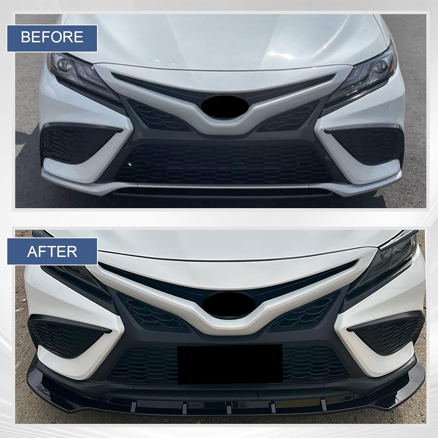 Front Lip Compatible with Toyota Camry Sport [SE,XSE,Hybrid SE,Hybrid XSE,TRD,SE Nightshade] 2021 2022 2023 Front Bumper Lip