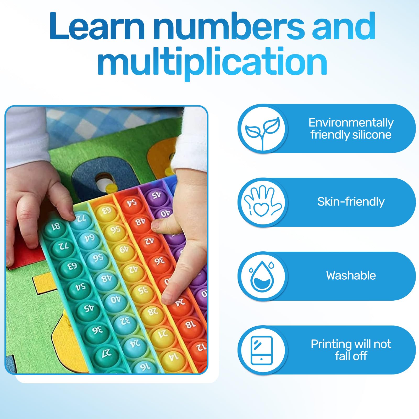 Times Table 12x12 Math Fidget Toy, Multiplication Pop - Image 4