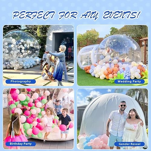 Miniatura 4 de Bubble House - Tienda de campaña inflable de burbujas de PVC de grado comercial con soplador y bomba para fiestas infantiles, tienda de campaña de