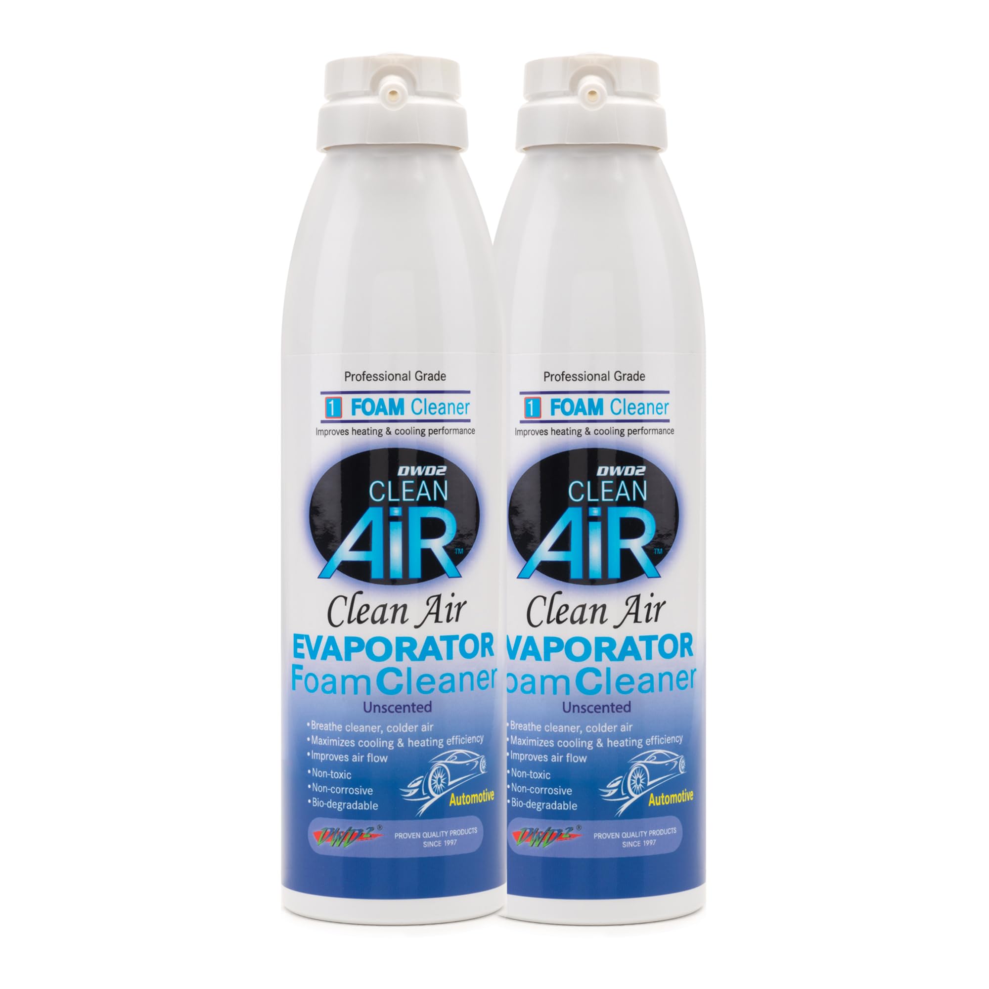 Clean Air 2 Pack Bundle Automotive AC Coil Cleaner Foaming Coil Cleaner for AC Condenser Coil Cleaner Car AC Cleaner Coil Cleaner Air Conditioner Cleaner Spray Refresh Air Conditioner (Unscented)