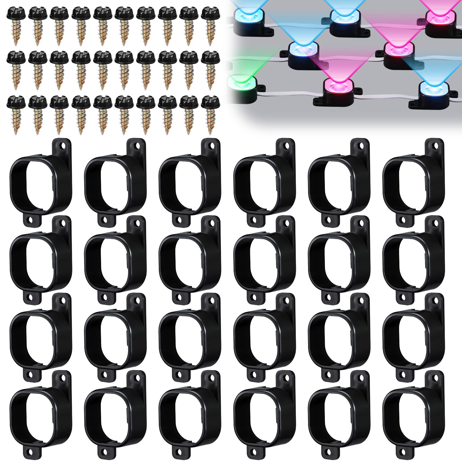Beeveer 60 Set Light Clips Compatible with Govee H706 H806 Pro Lights