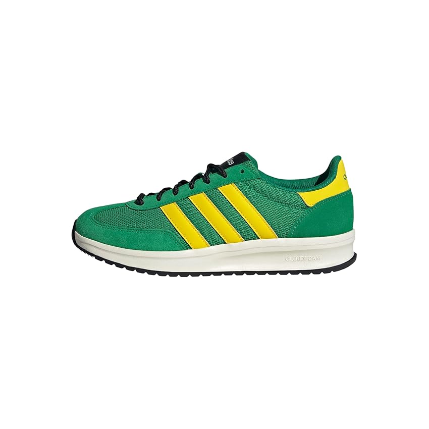 adidas Uomo Run 70S 2.0 Shoes, Green/Yellow/off White, 41 1/3 EU