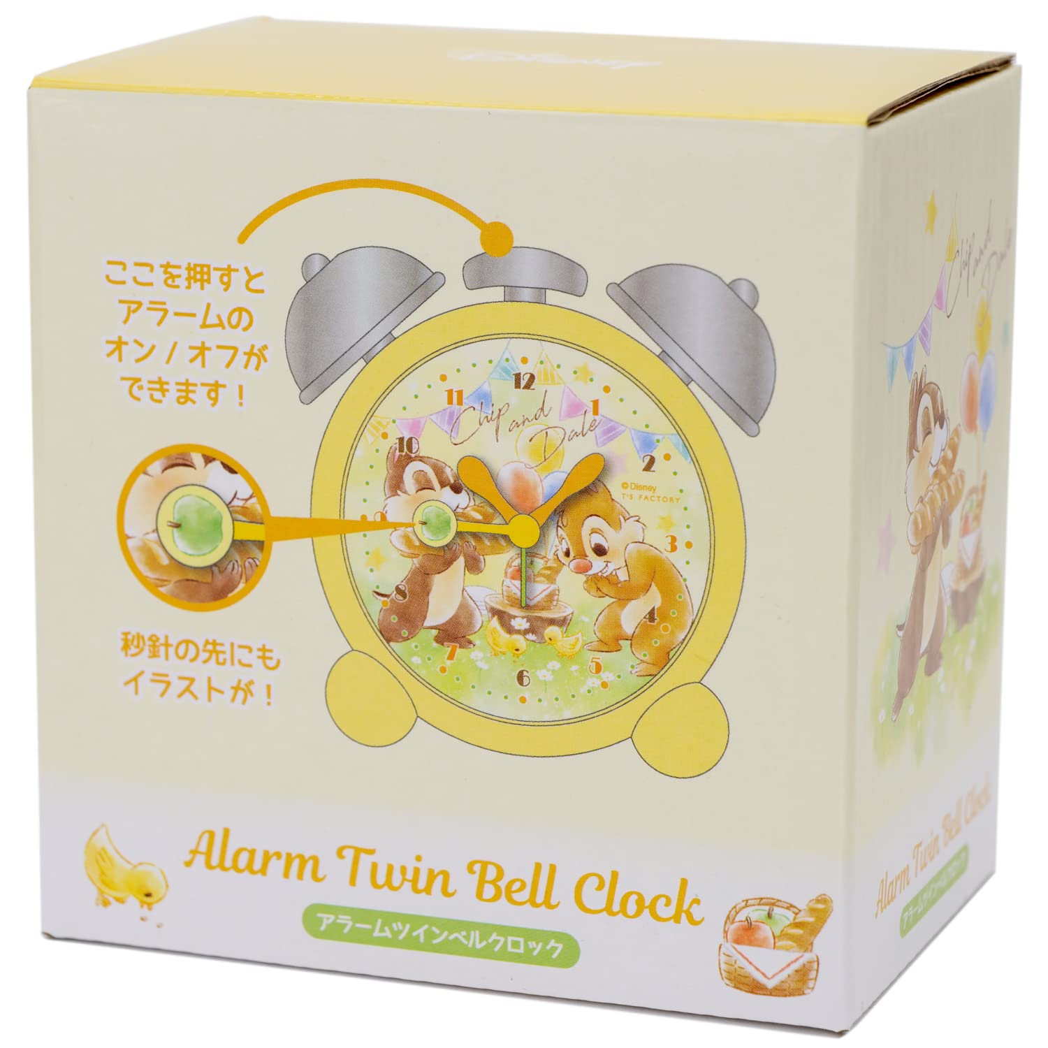 T'S Factory DN-5520332CD Alarm Clock Disney Alarm Twin Velcro Lock