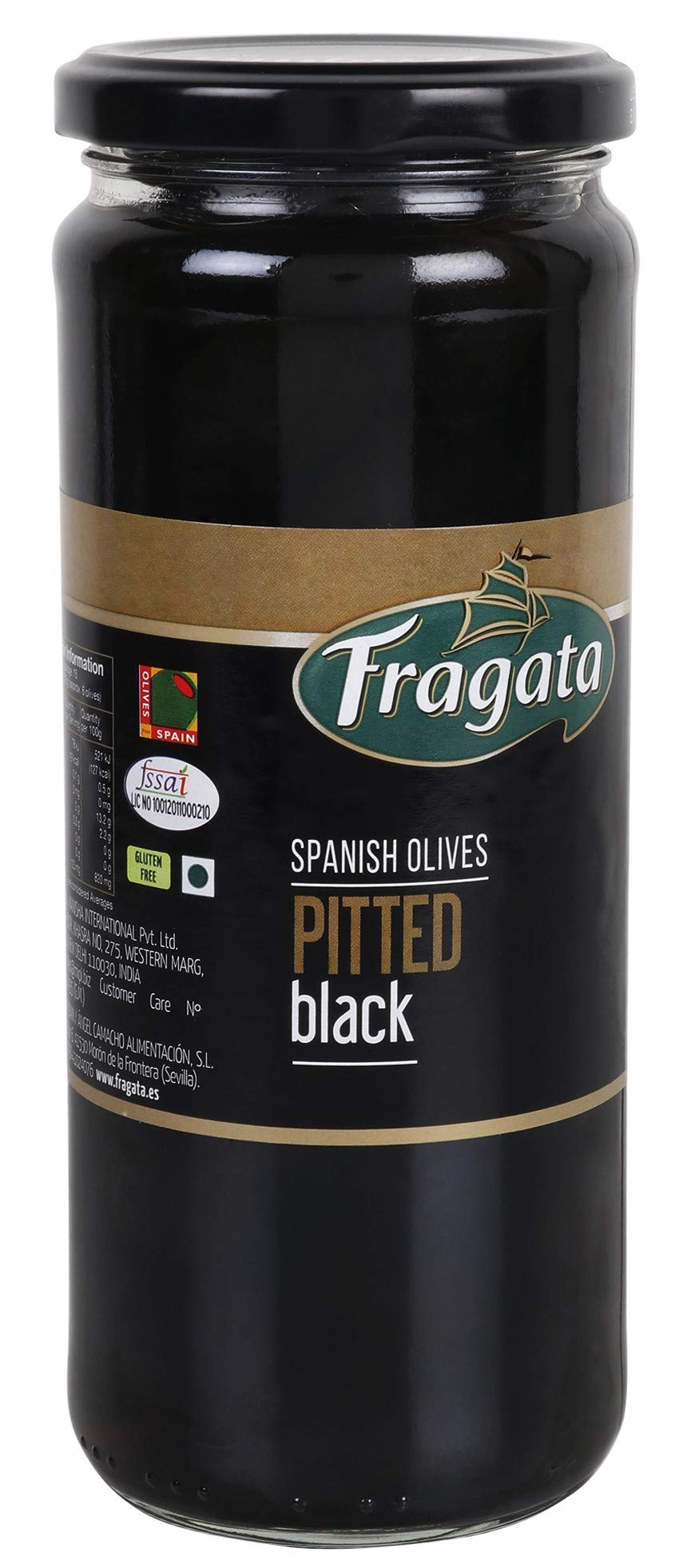 Fragata Pitted Black Olives 440g - Image 2 thumbnail