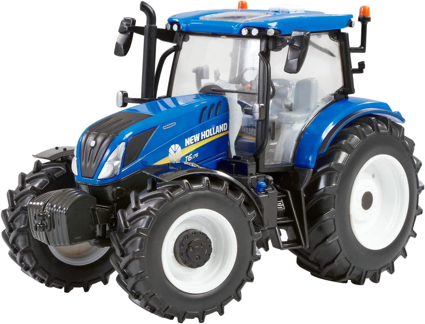 Britains New Holland T6.175 Blue Power Tractor Replica, New Holland Tractor Replica Compatible with 1:32 Scale Farm Animals and Toys, Suitable for Collectors & Children from 3 Years