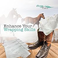 Vista 5 de Ocean Tides Papel de seda occidental para envolver regalos a granel, papeles de regalo para manualidades, cumpleaños, vacaciones y eventos