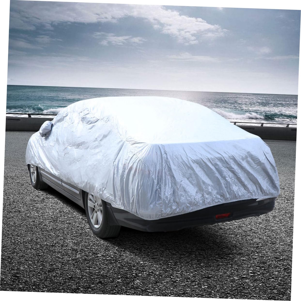 Ciieeo Car Cover Silver Outdoor Protector for Snow Uv and Rain for and SUV Easy to Store and — view 8