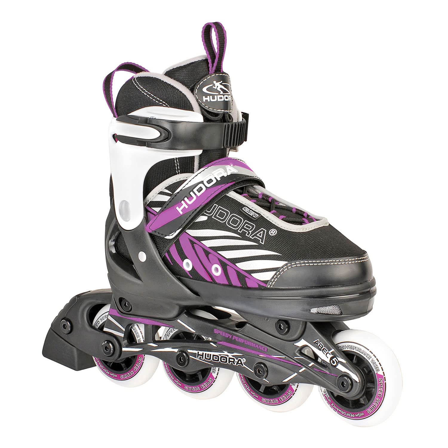 Hudora Inline Skates Mia/Leon - Inline skates for children/teenagers & adults in different sizes & colours - Roller skates adjustable up to 4 sizes - Comfortable & stylish skates