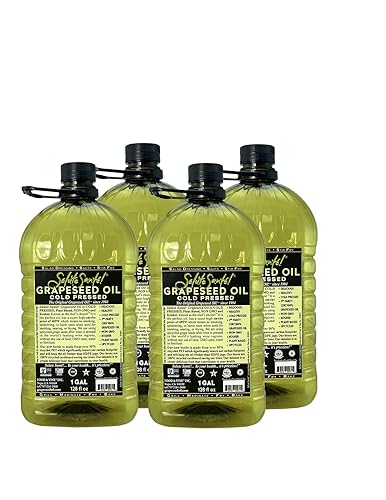 Cold Pressed Grapeseed Oil by Salute Sante! High Temperature Cooking, Healthy Grape Seed Oil, Non-GMO and Kosher for Salad Dressings, Marinades and