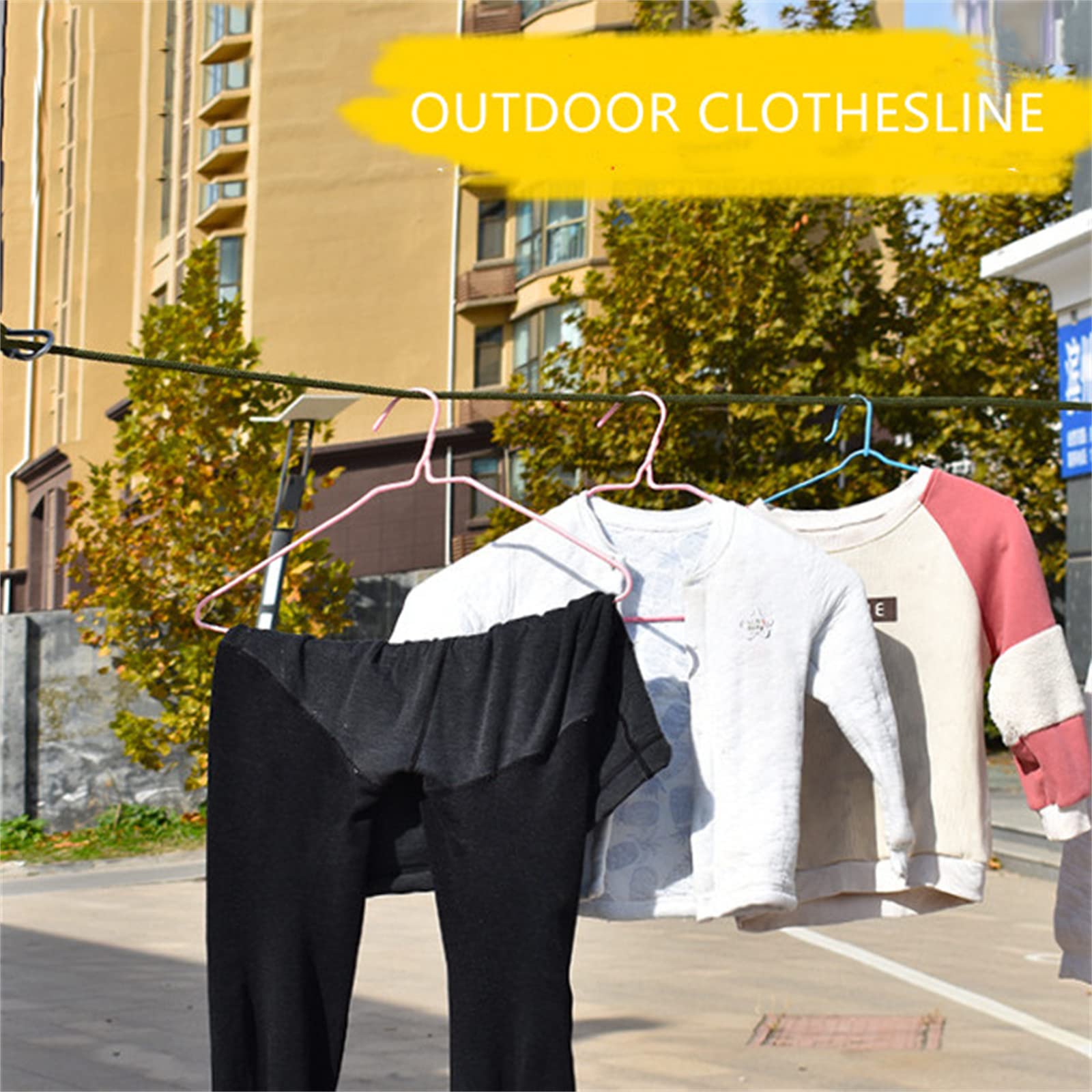 Corde à Linge de 8 Pieds,Corde de Séchage en Nylon Antidérapante, Corde à Linge de Voyage Portable Réglable pour Voyage à L'hôtel,Camping en Plein Air/intérieur