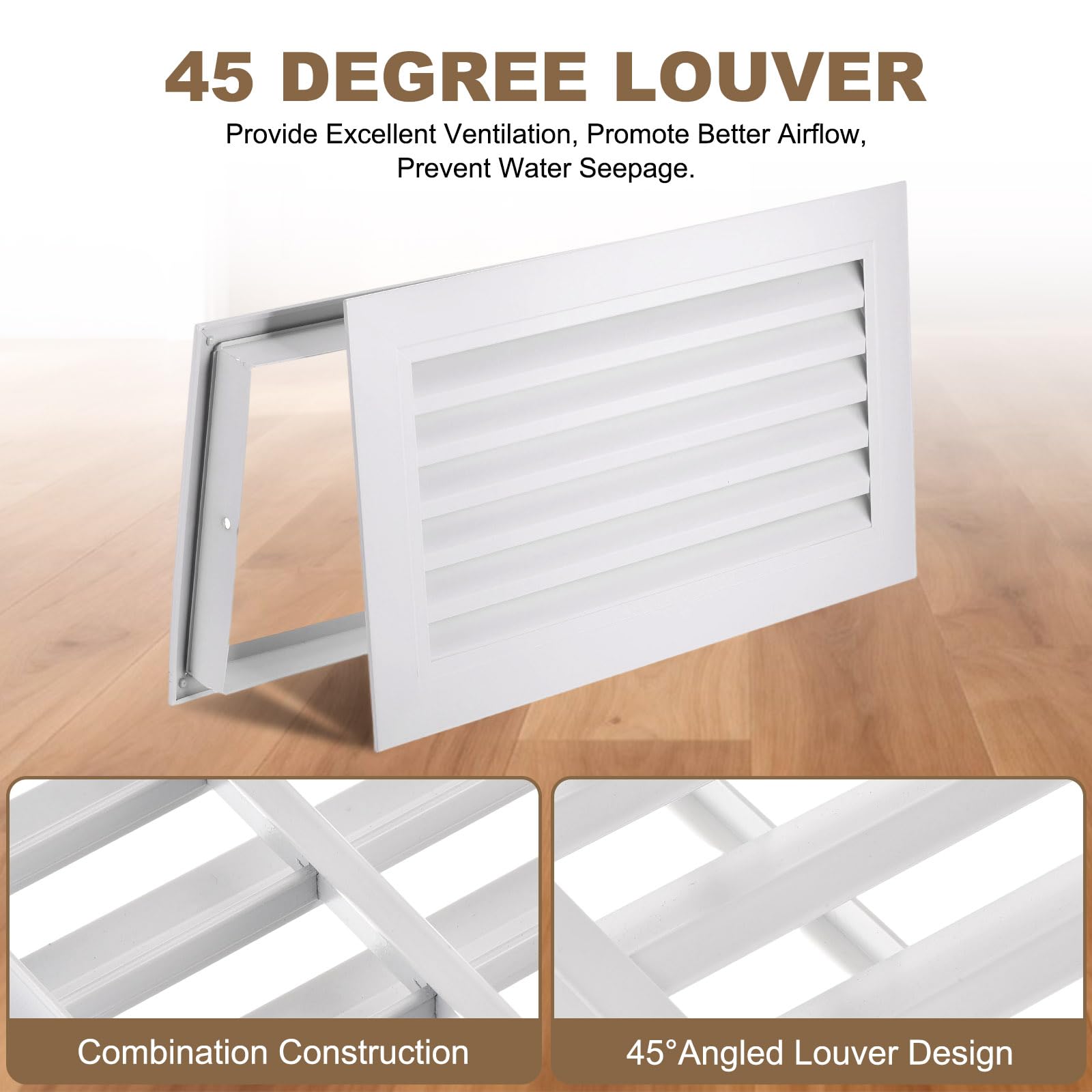 PATIKIL Rejilla De Ventilación De Puerta De Aleación 12" X 10" Blanco