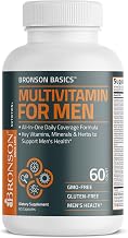 Bronson Multivitamin for Men All-in-One Daily Coverage Formula Key Vitamins, Minerals & Herbs to Support Men's Health, 60 Capsules