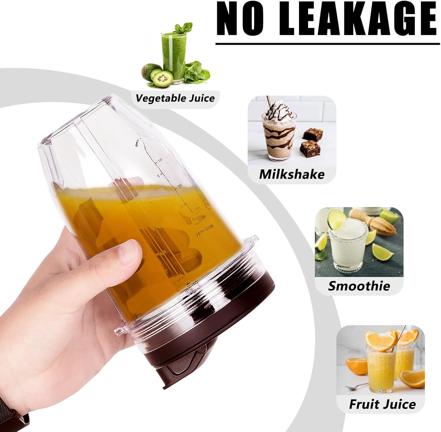 18oz for Ninja Blender Cups Replacement Compatible with Ninja Blenders BN401 BN751 BN801 BL642 BL682 NN102 SS401 SS101 TWISTi SS151 SS351 (4 Pack)