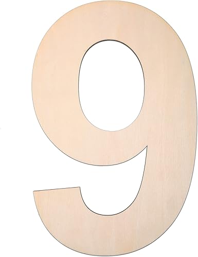 Vista 158 de Símbolo de madera de 12 pulgadas y letra grande de madera sin terminar de 1/4 de pulgada de grosor para manualidades, decoración de pared del hogar