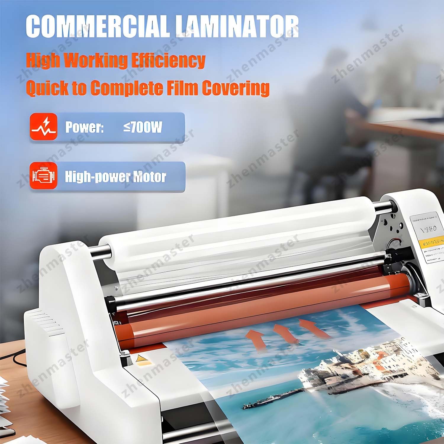 Macchina per Plastificare Professionale 13 Pollici, Laminatrice a Caldo e a Freddo con Doppio Riscaldamento, Controllo Elettronico di Temperatura, Ideale per Scuola, Studio Grafico e Ufficio