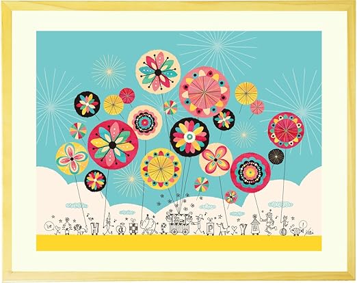 Amazon Co Jp 可愛い インテリア雑貨 絵画 アート 幸せのパレード 額入り ミニサイズ かわいい 玄関 キッチン ダイニング トイレ ニッチ 飾り棚 北欧 癒しグッズ 人気 ホーム キッチン