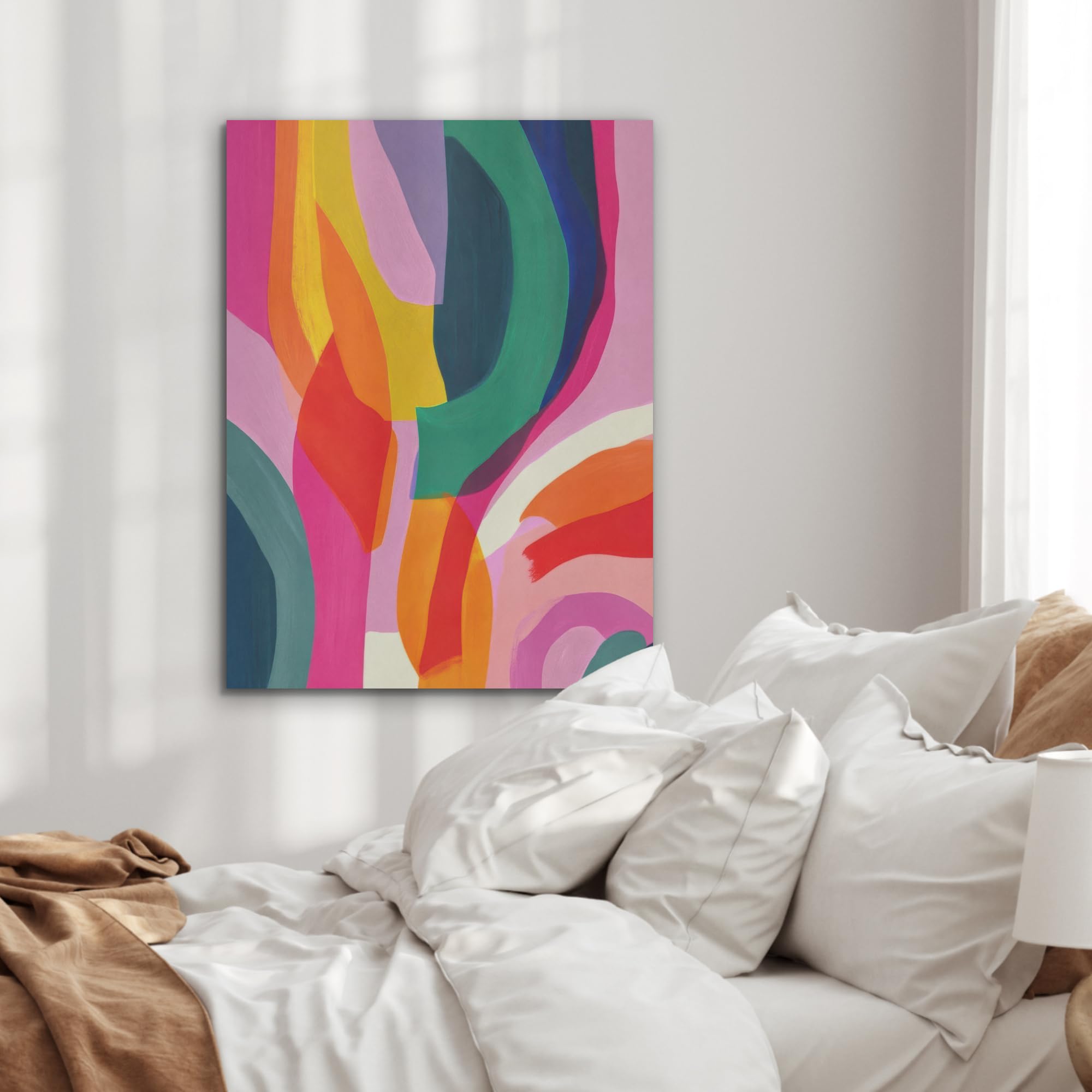 "MuchoWow© Pannelli Fonoassorbenti Parete Acustici 60x80 cm Insonorizzanti Pannello Fonoassorbente Design Isolante Acustico Fonoisolanti Insonorizzazione Stanza Forme - Ondulate - Astratte - Rosa bril