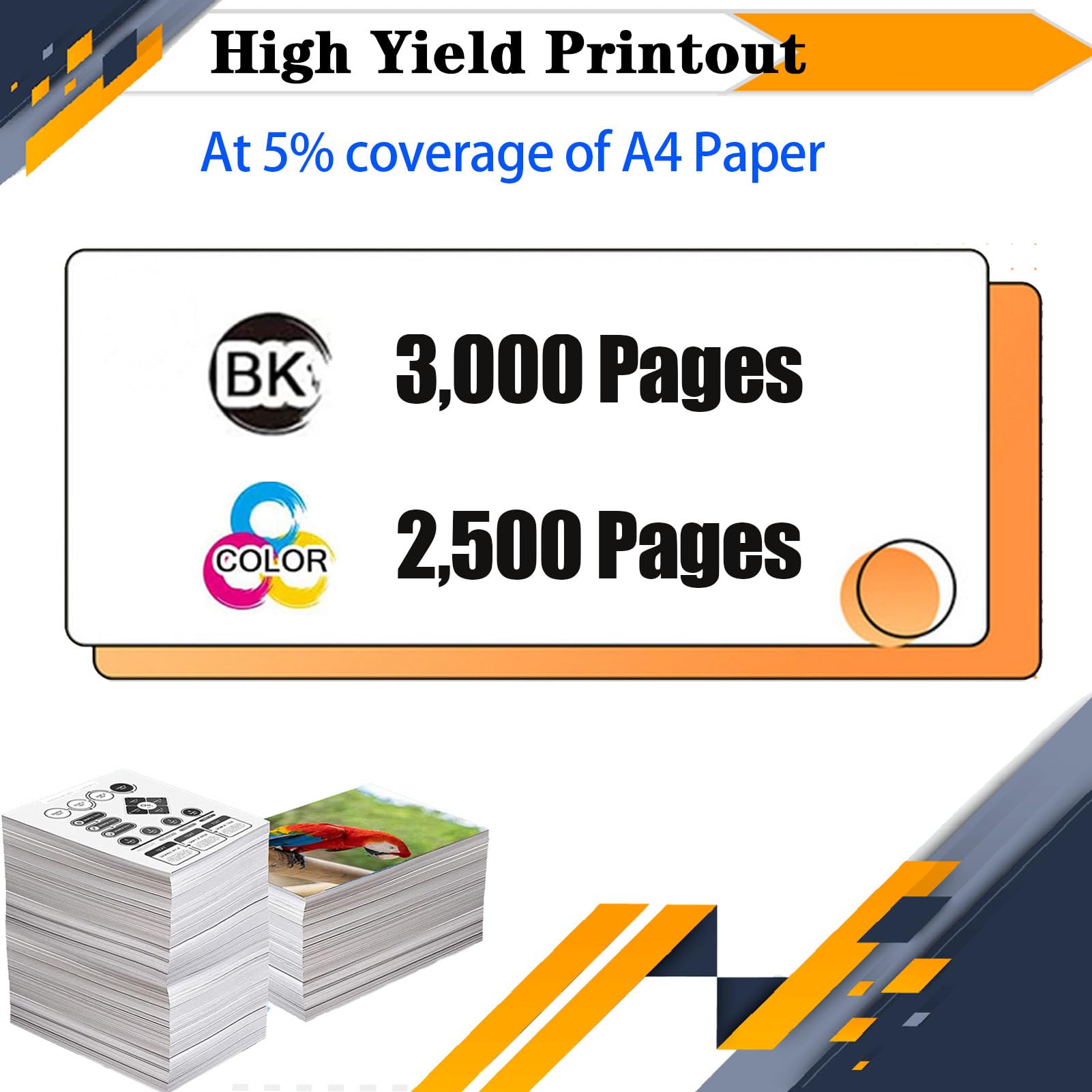 4-Pack Xerox C235/C230 Toner Cartridges With Chip - High Yield Replacement For 006R04383-86 Series