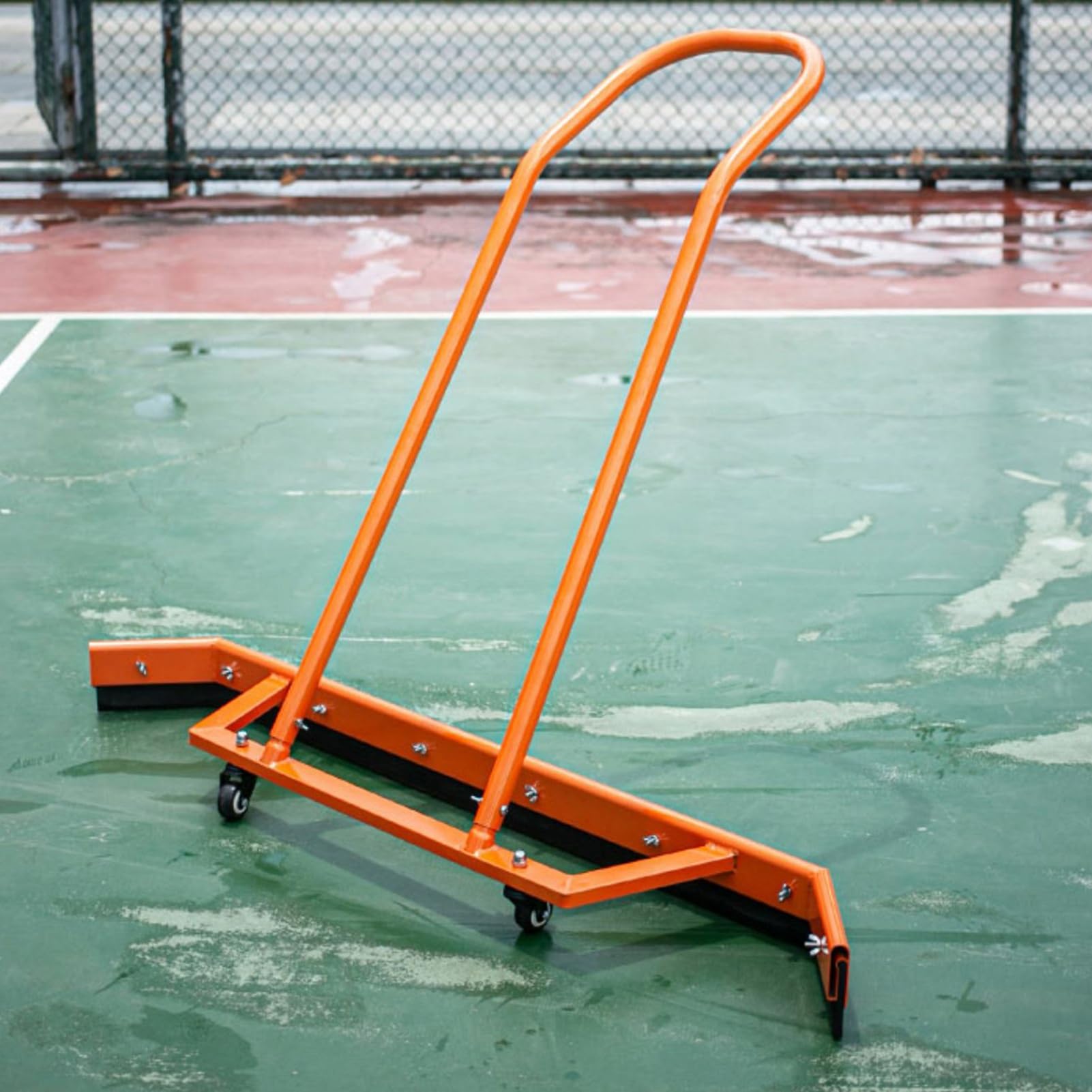 Escobilla de goma for suelos a gran escala/limpiador de agua for canchas | Cuenta con ruedas universales for un movimiento flexible, adecuadas for canchas deportivas(Green)
