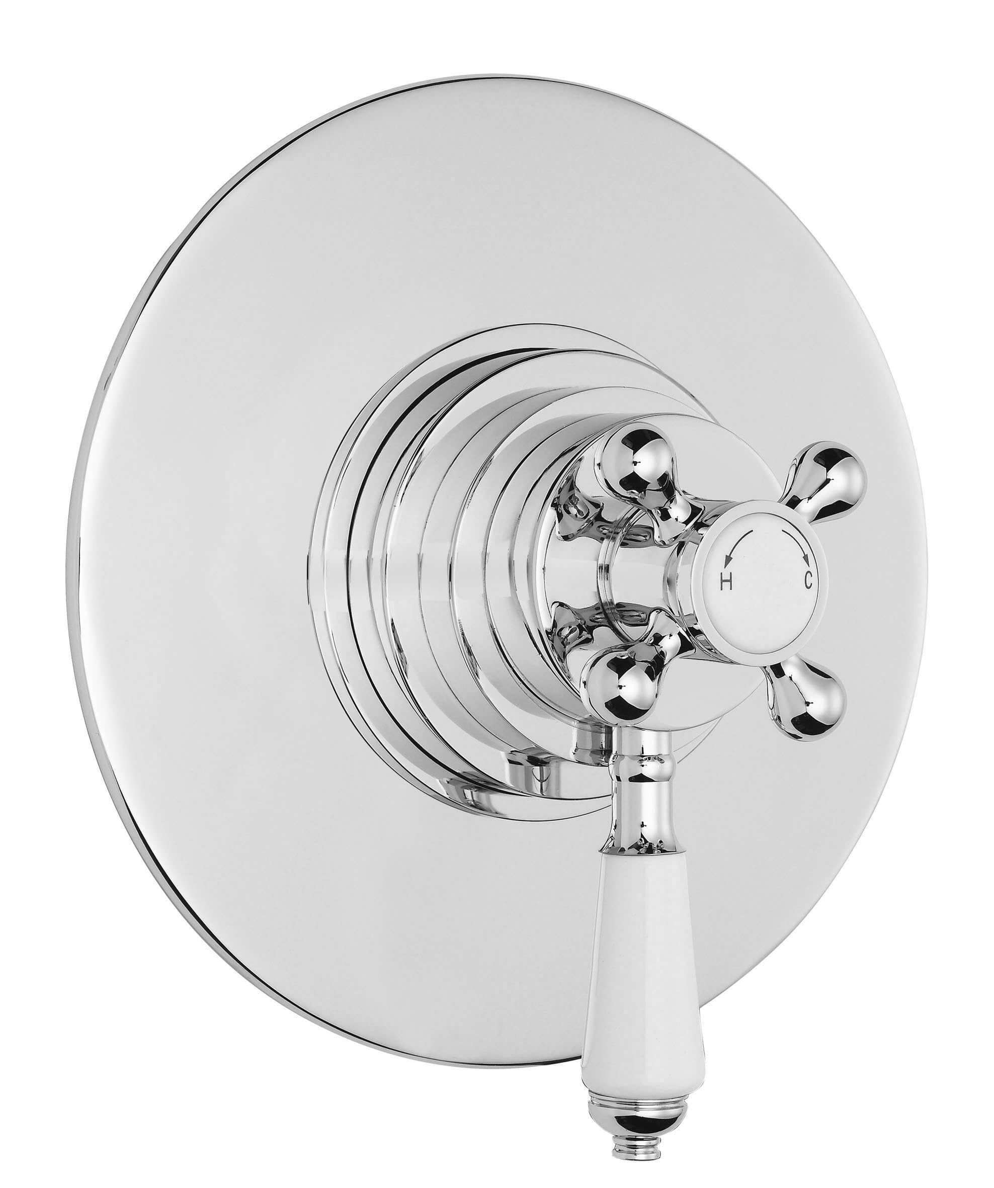 Balterley Traditional Concealed Dual Thermostatic Shower Valve (1 Outlet) - Chrome