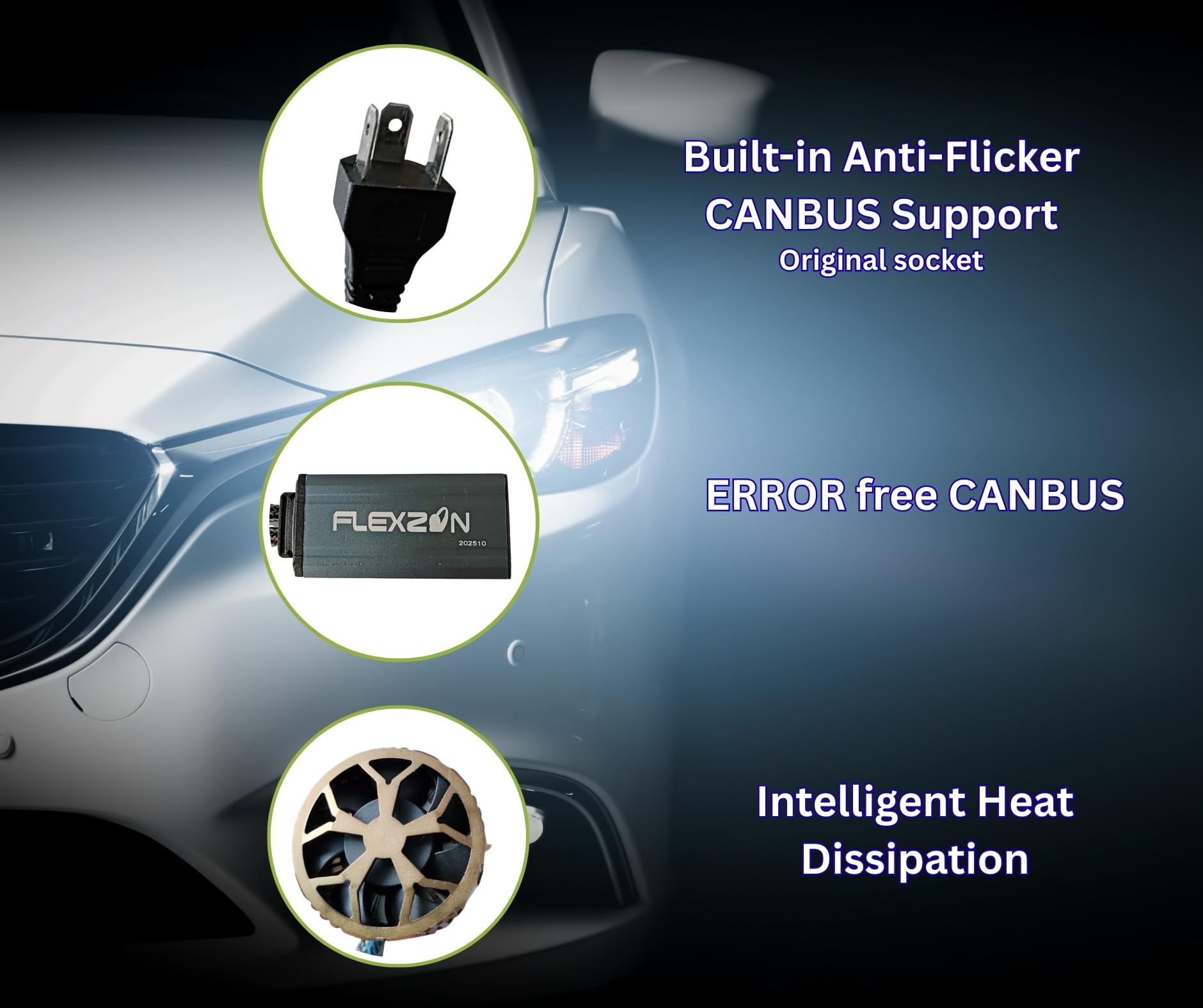 2 Lampadine H4 LED Smart CSP 70W 12V-24V Bicolore 3500K-6500K Giallo Bianco Bluetooth Canbus Senza Errori Chips Ventilate Fascio Preciso Regolabile 360° Abbaglianti/Anabbaglianti