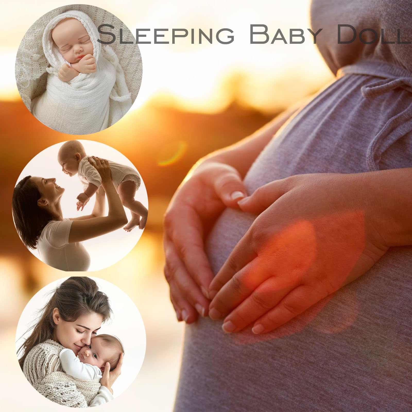 Zilasegy Full Silicone Baby Dolls,12 In Silicone Realistic Newborn Baby Doll, 1:1 Lifelike Reborn Sleeping Dolls - Image 3