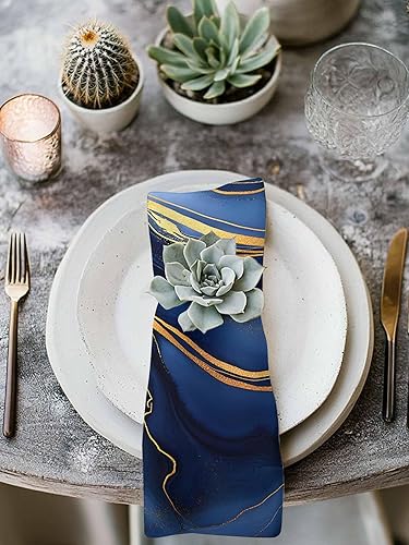 Miniatura 3 de Servilletas de lino de tela de mármol, paquete de 4 unidades, servilletas reutilizables de mesa de cóctel para bodas, fiestas, almuerzos, hoteles,