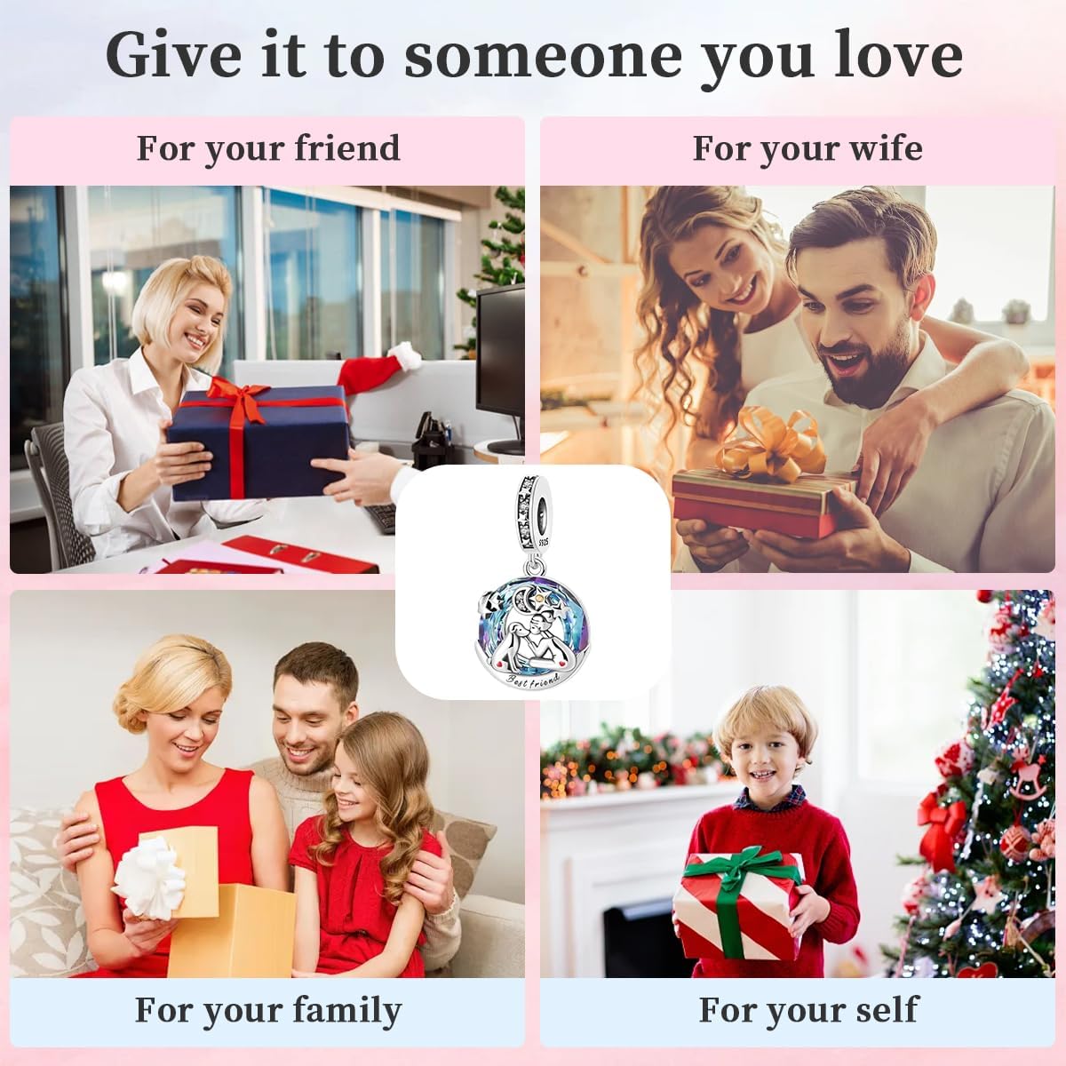 Cute Fashion Charms for Bracelets Necklaces 925 Sterling Silver with 5A Cubic Zirconia Love Heart Charms Jewelry Gift for Womens Mom - Image 7