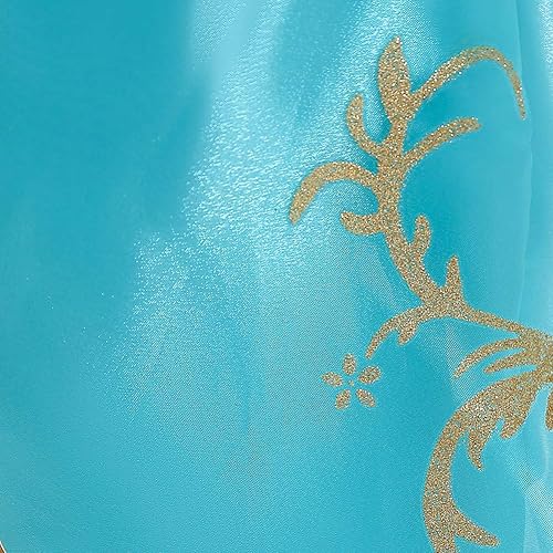 Miniatura 4 de TOPINCN Disfraz de princesa jazmín para niños pequeños, carnaval, Halloween, cosplay, cumpleaños, disfraz elegante