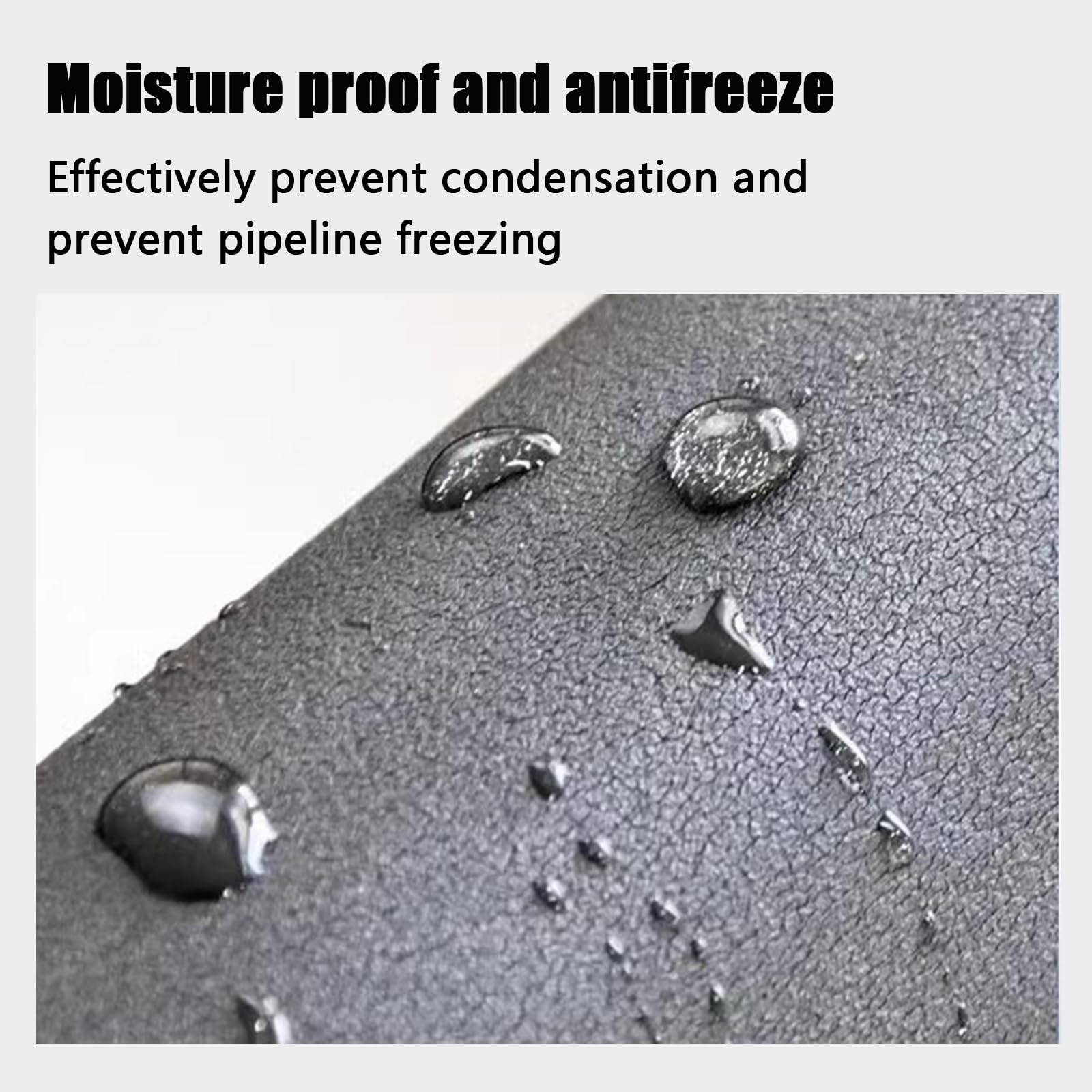20 Piezas Tubo Espuma Proteccion, Aislamiento de Tubería Tuberías de Cobre for Fontanería y Calefacción (Negro, 60/76mm),reducción de ruido for protección de tuberías,1.8m(60mmID)
