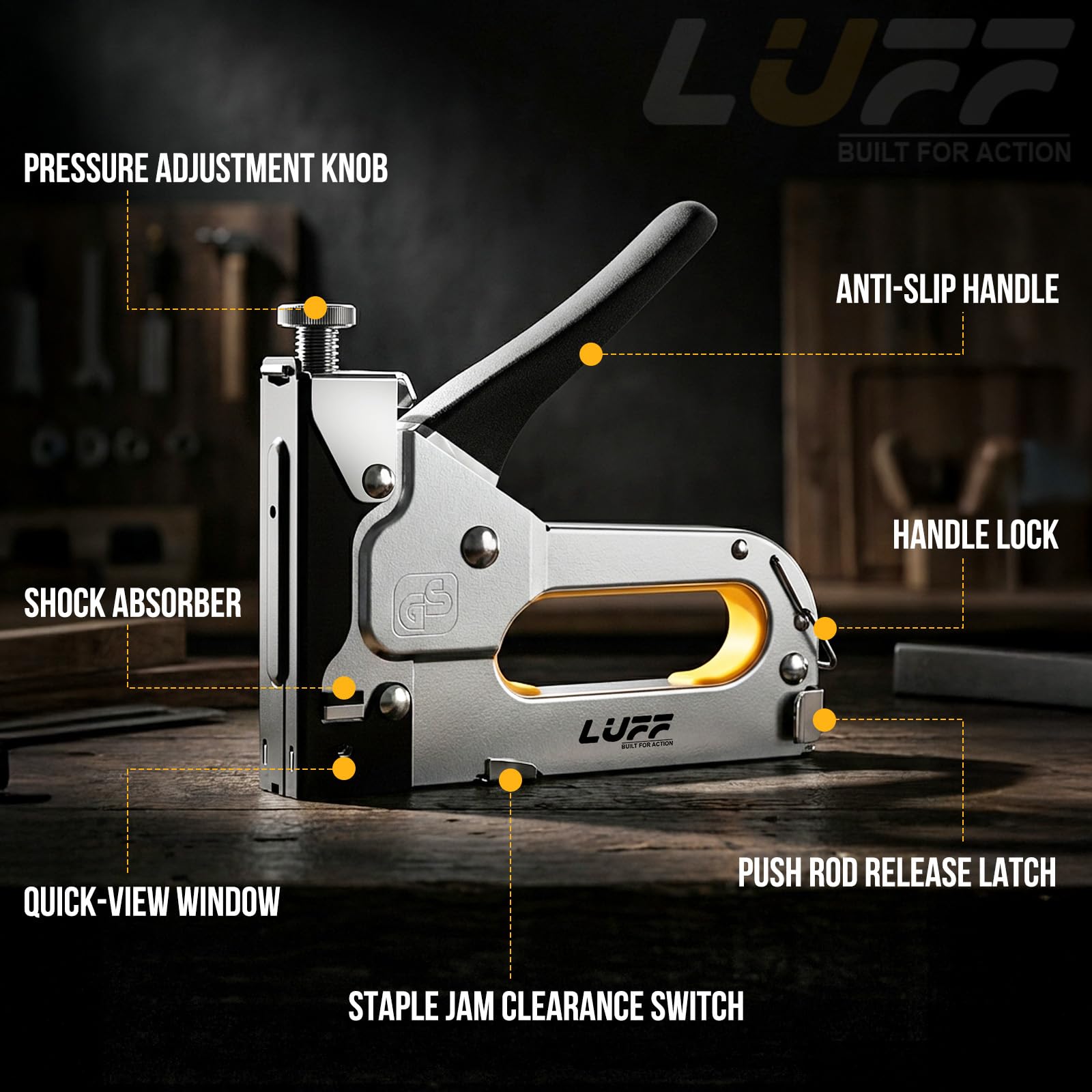 LUFF 3-in-1 Upholstery Staple Gun - Staple Remover Kit -5