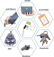 Vista 5 de Yiflin Bonito cordón para el cuello para llaves, llavero, cartera, tarjetero de identificación, con hebilla de liberación rápida