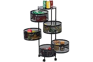 Rotating Kitchen Storage Rack No Assembly: Ultimate Space Saver and Organization Solution