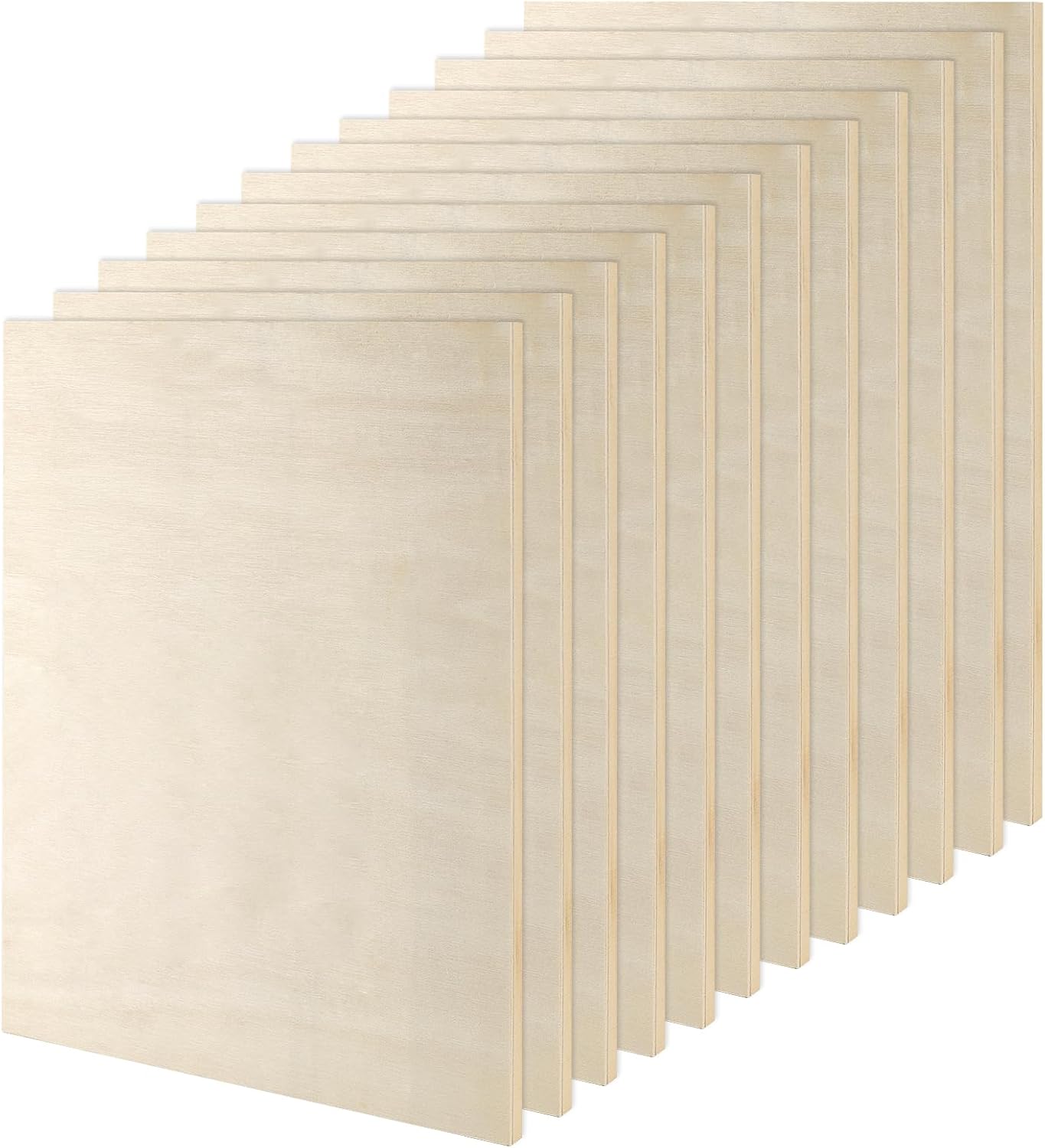 LEXININ 12 Pack 9 x 12 x 1/2 Inch Wood Canvas Panels, Unfinished Wooden Canvas Boards, Cradled Wood Pouring Panels for Painting, Arts Crafts