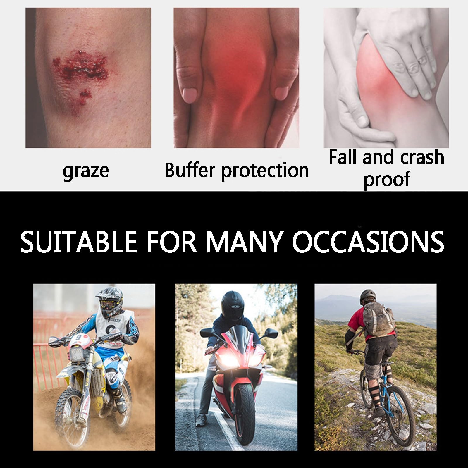 4 szt. Ochraniacze na kolana motocyklowe, dla dorosłych, motocrossowe, ochraniacze na łokcie, ochraniacze na golenie, wyścigi motocrossowe, zestaw ochraniaczy motocyklowych ze stali stopowej do jazdy