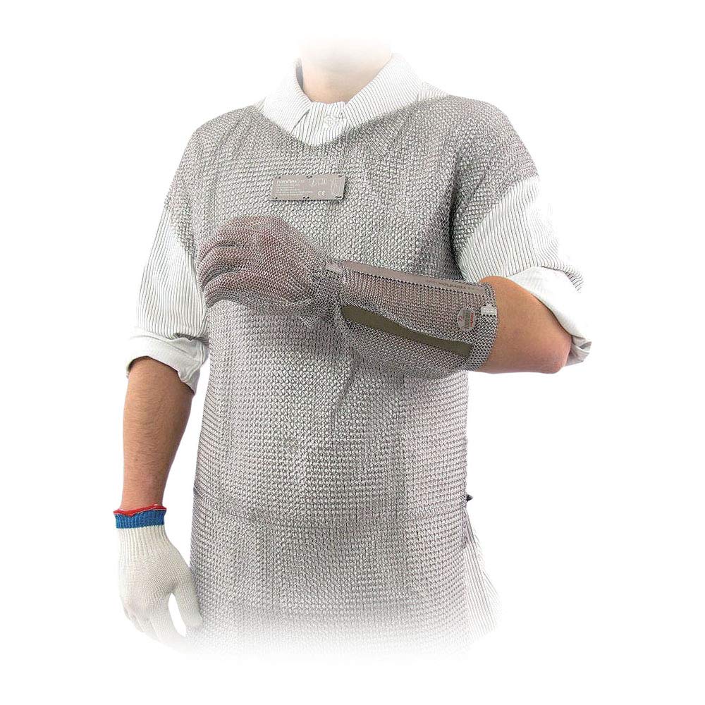 Friedrich Münch FNIROX-BOLERO Niroflex 2000 - Delantal, 90 x 55 cm, color gris y azul