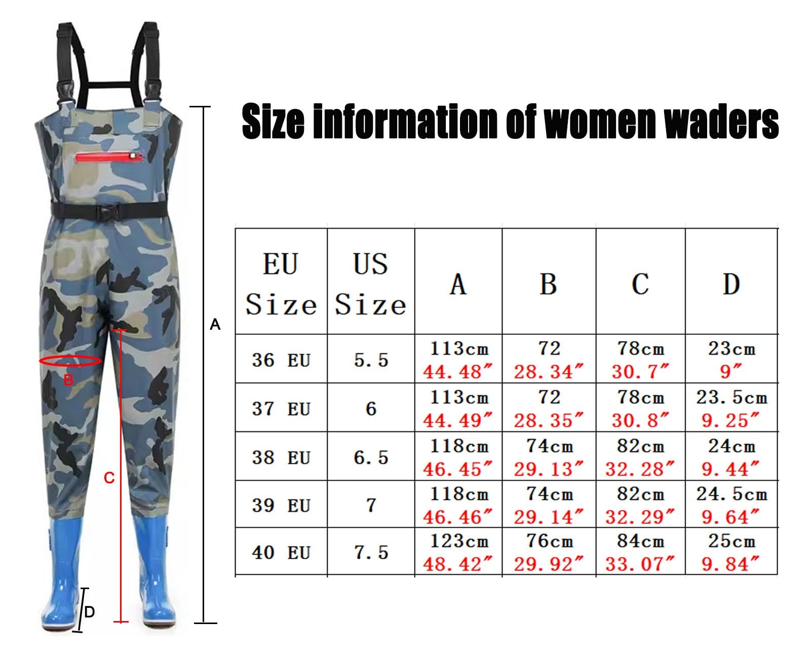 Hip Waders Waders da Donna in PVC con Stivali, Waders Leggeri e Impermeabili per la Pesca e la Caccia, Antiscivolo e Traspiranti