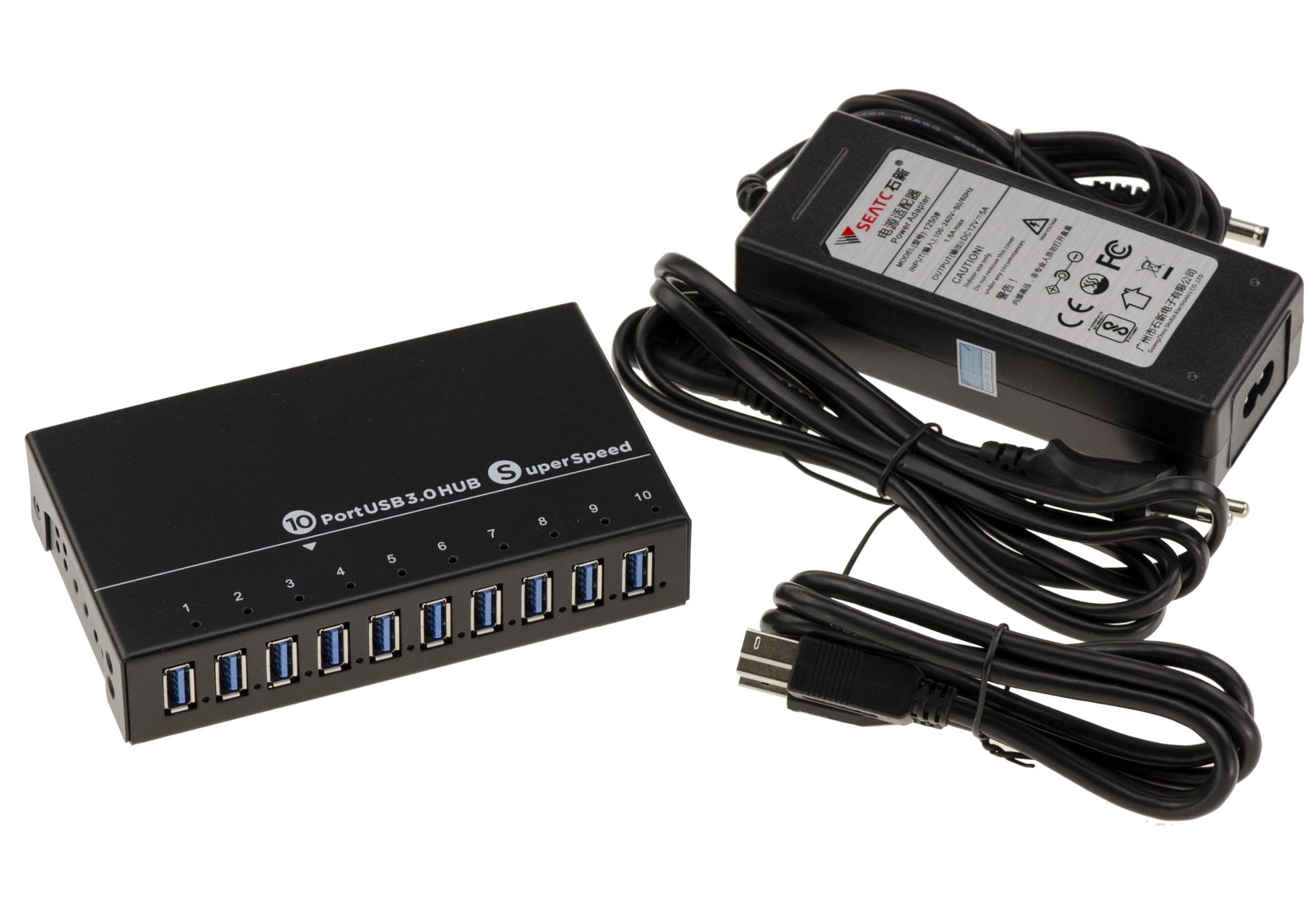 KALEA-INFORMATIQUE Station De Charge Et HUB USB Type Industriel, USB 3 0 16 Ports Avec Alimentation 5a