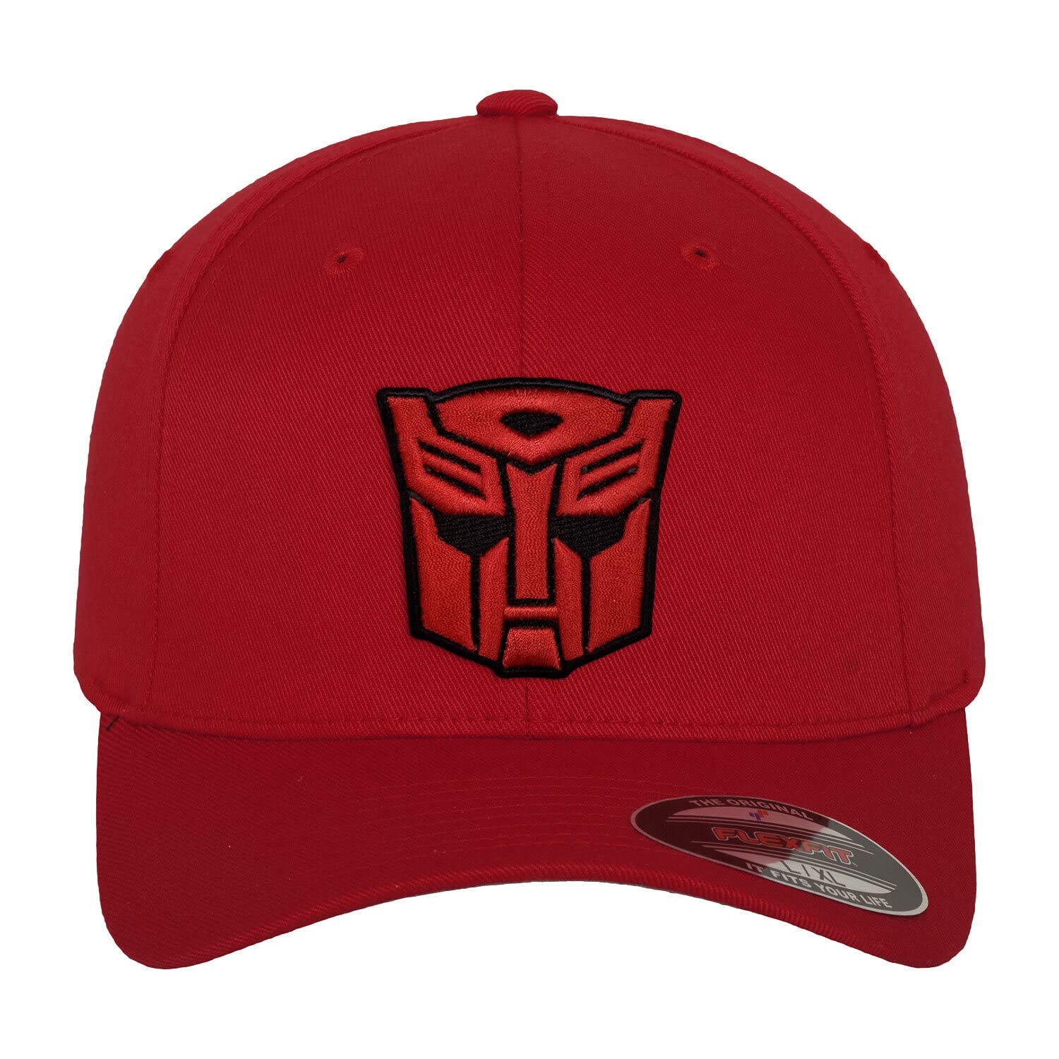 Transformers Unisex Red Officially Licensed Autobots 3D Patch Flexfit Baseball Cap (Red), Small/Medium