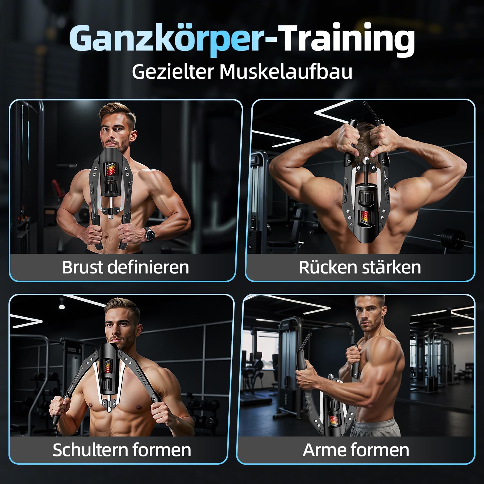 Arm Trainer mit Hydraulikzylinder – Verstellbarer Twister für Arme, Brust und Schultern, Fitness-Expander für Zuhause, Training für Oberkörper und Unterarm mit 10-200 kg Widerstand