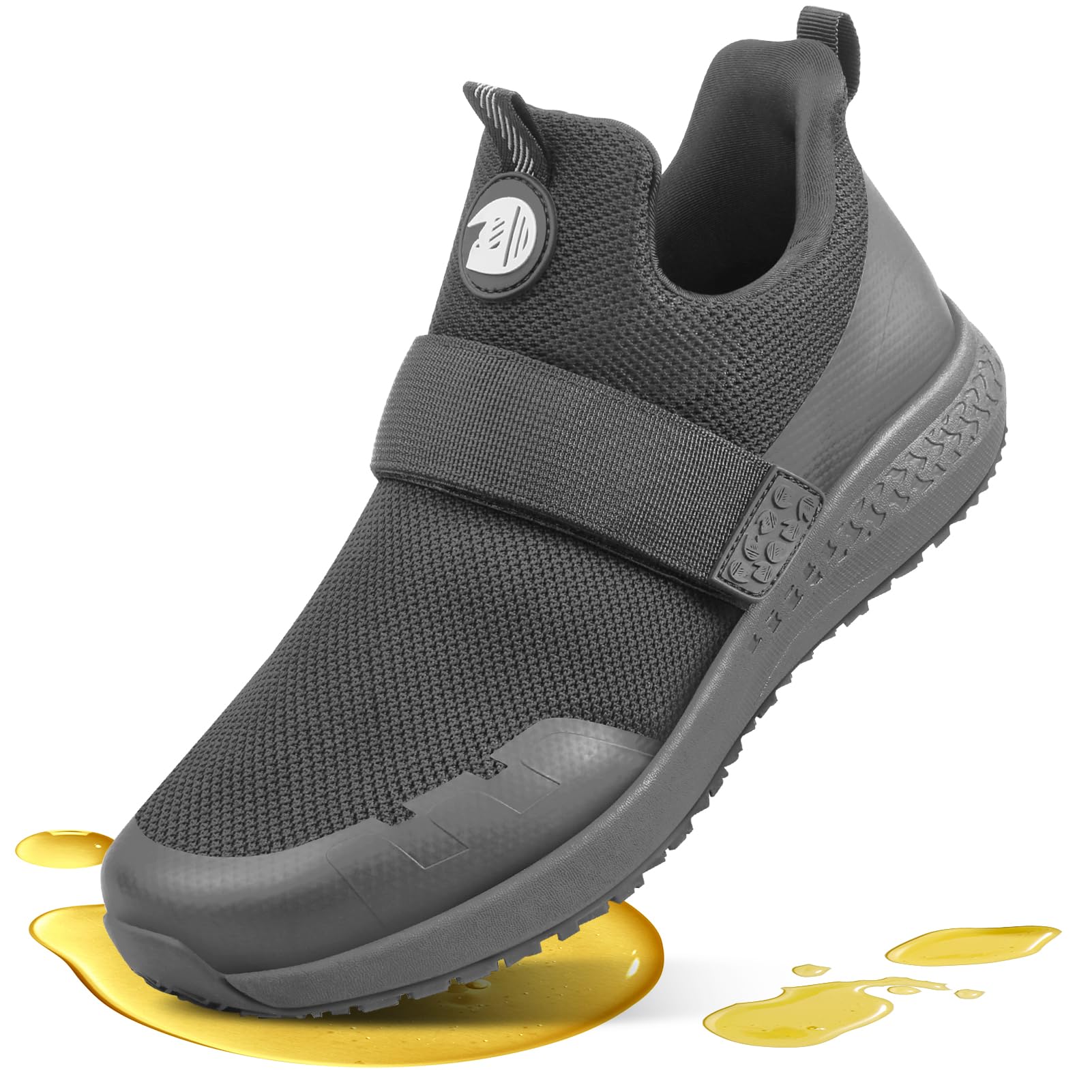 DelobiNon Slip Shoes for Men, Food Service Slip Resistant Work Shoes in Restaurant Kitchen Hospital, Breathable Lightweight Sneakers - Zapatos Antideslizantes para Hombres Medium or Wide Size 6.5-13