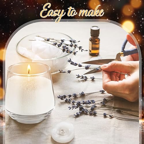 Miniatura 4 de Dansib Juego de velas perladas que incluye cera perlada de 35.2 onzas de arena de cera con cuentas recargable, 100 mechas de vela preenceradas de 6