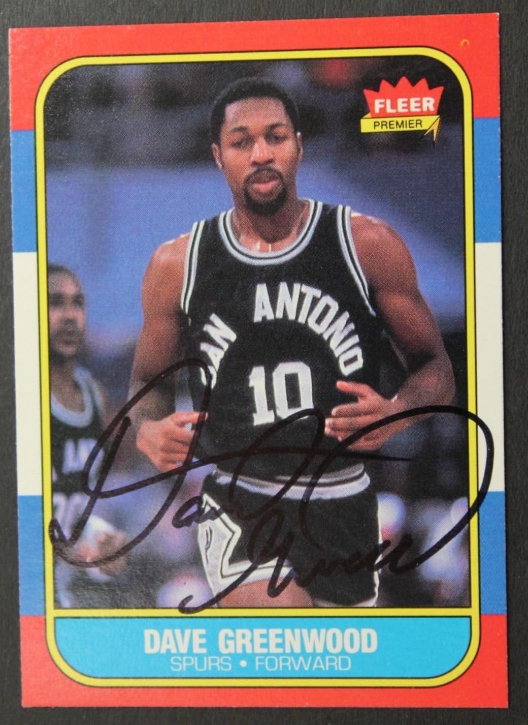 David Greenwood San Antonio Signed 1986 Fleer #41 Autographed Basketball Card