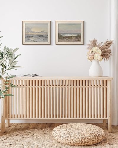 Miniatura 6 de InSimSea Arte de Pared en Lienzo Enmarcado Decoración de Habitación, Imágenes de Paisaje Costero Clásico para Baño Decoraciones de Pared, Arte