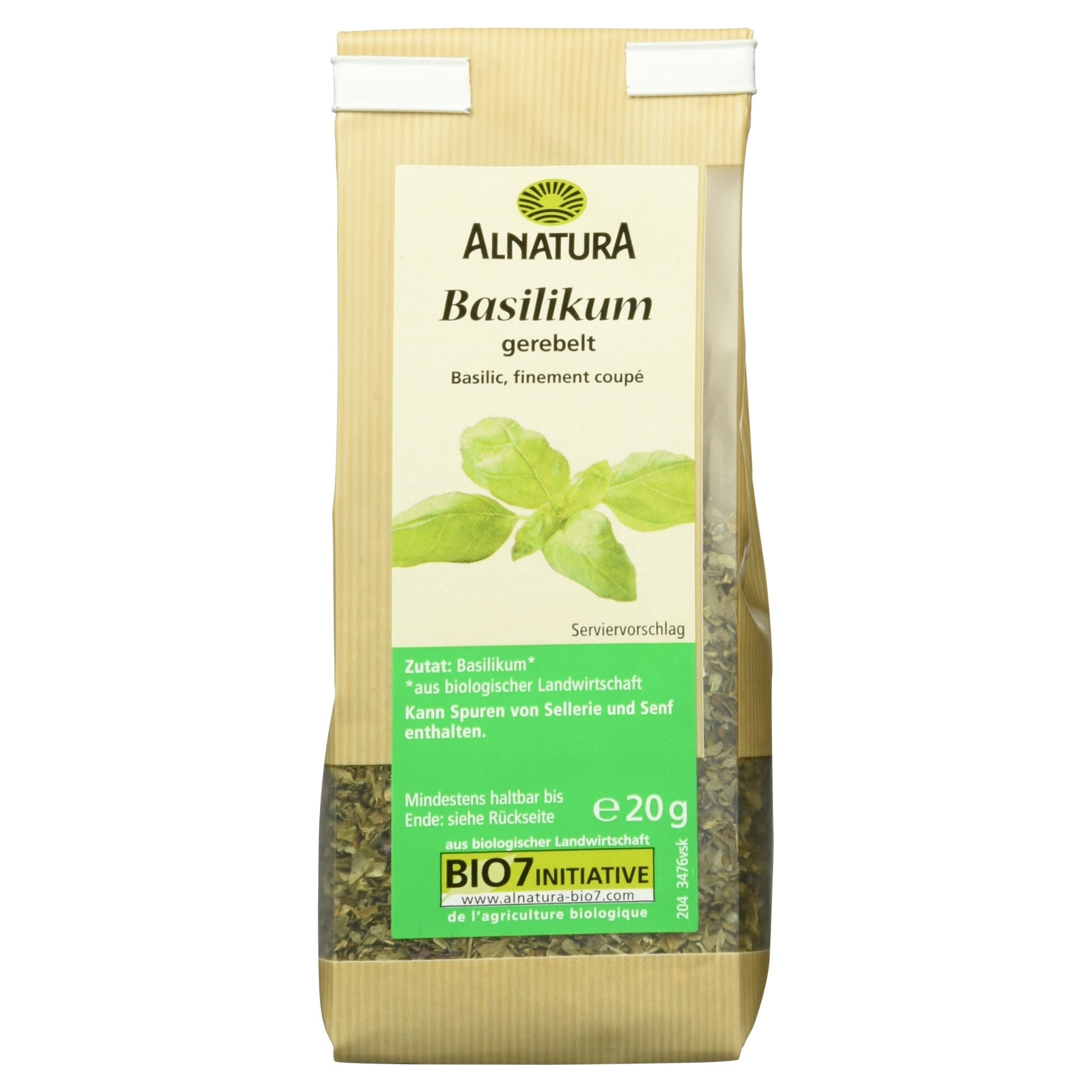 Alnatura Bio Basilikum gerebelt, 20g (1er Pack)