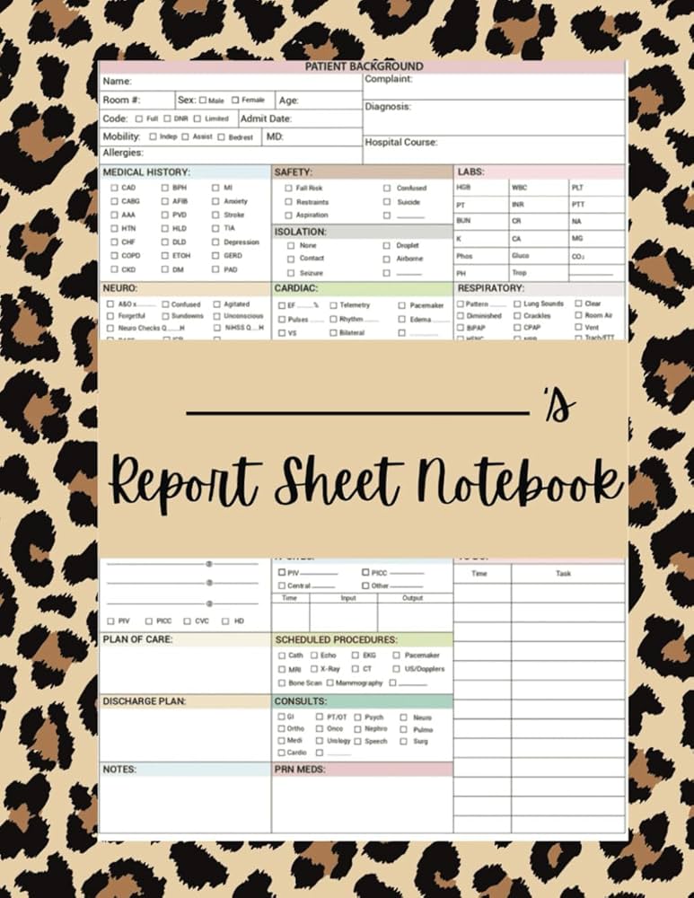 Med Surg Nursing Report Sheet | ICU Nurse Brain | Telemetry Nurse Handoff Report Sheet | med-surg-nursing-report-sheet-icu-nurse-brain-telemetry-nurse-handoff-report-sheet